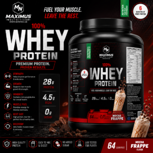 Maximus Nutrition 100% Whey Protein | Mocha Frappe 2.27kg (5 lbs) Hover Image